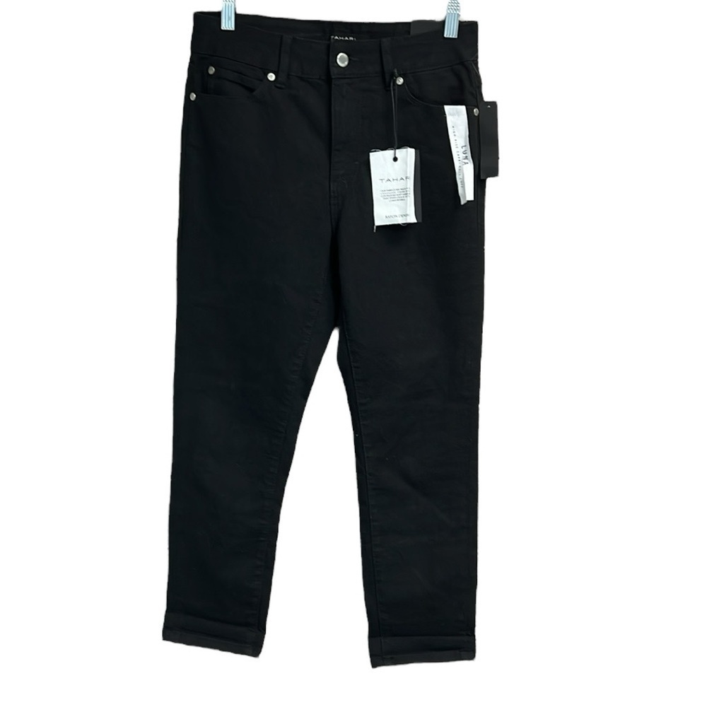 Tahari Luna Capri Black Denim Jeans